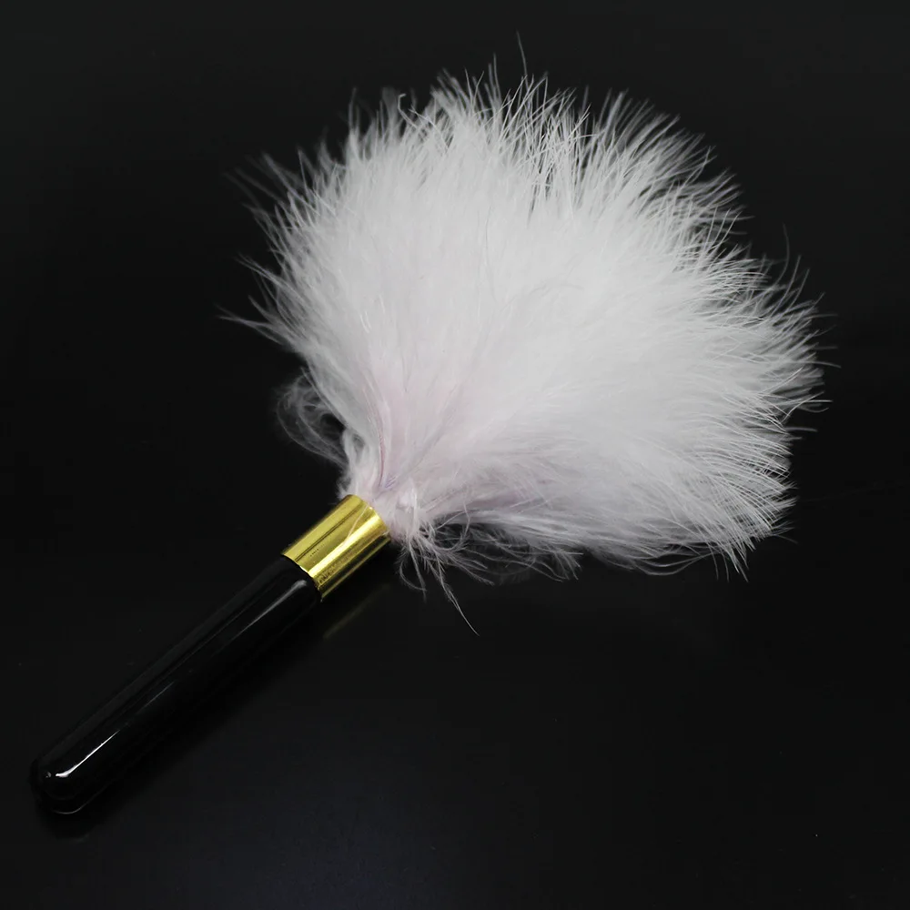 Candiway Sexy Soft Flirting Feather Tickler Special Metal Handle  BDSM Erotic Adult Sex Toys For Couples