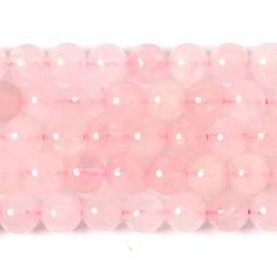 Enhanced Natural Stone Beads Collection: Aventurine, Lava, Amazonite, and Malachite Crystals for DIY Jewelry and Bracelet Crafting (4/6/8/10/12mm) (Pink crystal)