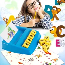 Jeu anglais d'apprentissage préscolaire de l’orthographe et de la lecture, jouet éducatif de formation à la langue et de correspondance pour enfants, 