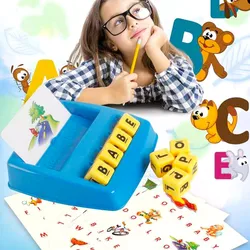 Jogo de correspondência letra ortografia leitura alfabeto inglês letras de madeira cartão jogo de correspondência crianças pré escola aprendizagem língua brinquedos