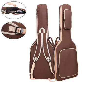 

101 x 33 x 6cm Oxford Fabric Electric Guitar Gig Bag Double Straps Pad 8mm Cotton Thickening Soft Cover Waterproof Backpack