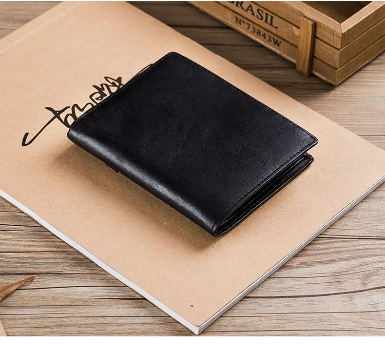 BULLCAPTAIN кожаный бумажник с бумажником и отделением для карт телефона на молнии RFID, винтажный стиль, мужской кошелек 015