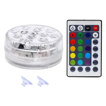 

Battery Operated Color Changing IP66 Waterproof Underwater Lamp LED Pool Light Remote Control Magnets Party Aquarium Submersible