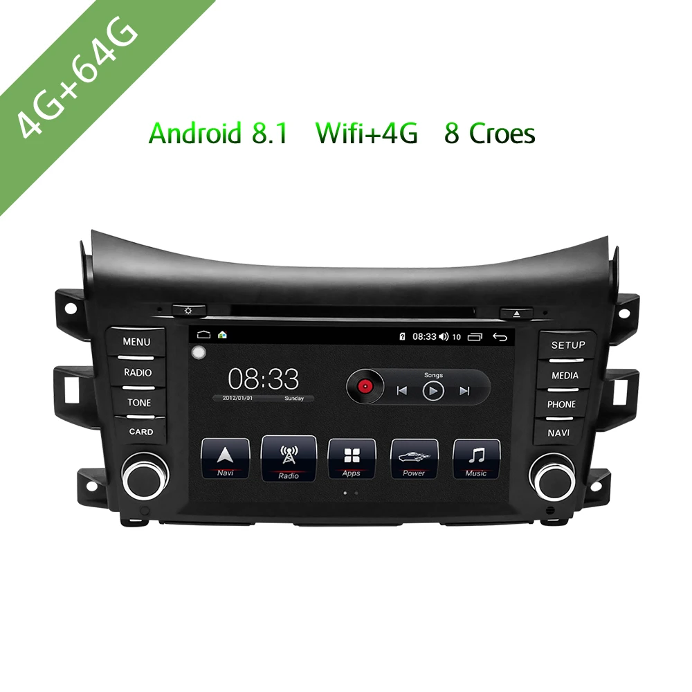 Car Multimedia player 2 Din Android 8.1 DVD For navara 2017-2018 8" 4G/32G/64G touch screen Radio GPS | Автомобили и