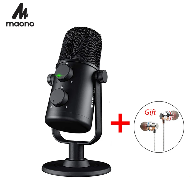 Skup MAONO AU 902 mikrofon pojemnościowy usb kardioidalny mikrofon mikrofon do studia podcast Metal nagrywanie mikrofon do YouTube Skype