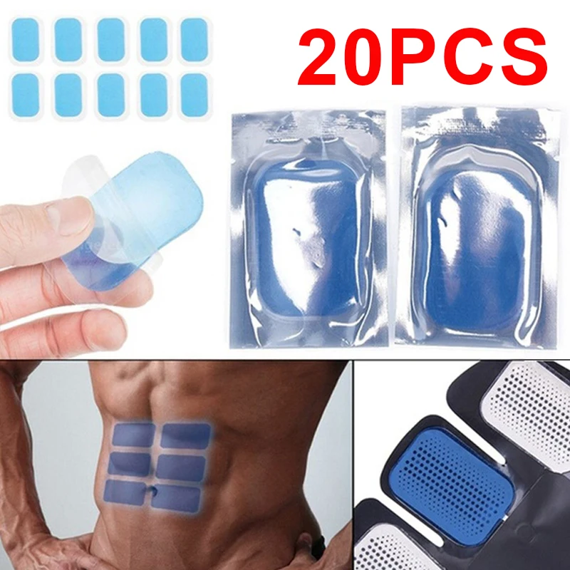 

10/20Pcs Gel Pads For EMS Abdominal Trainer High Adhesion Hydrogel Mat Muscle Stimulator Exerciser Slimming Machine Accessories