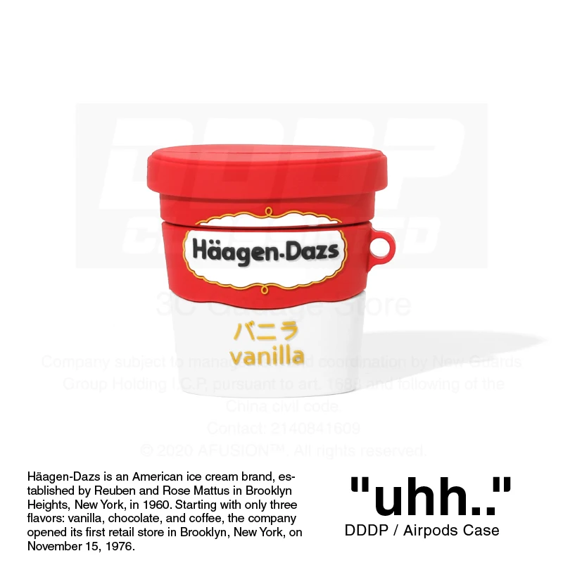 Для Airpods чехол haagen dazs мороженое для airpods 1/2/3 pro силиконовый гаджет защитный с