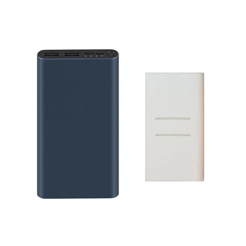 Black add White 10000 мАч Xiaomi Mi внешний аккумулятор 3 PLM13ZM 18 Вт Быстрая зарядка 10000 мАч Внешний аккумулятор usb type C внешний аккумулятор для iPhone 11 Pro - Цвет: Black add White