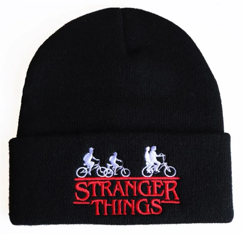 Esihou Hot Movie Stranger Things Knitted Hat Embroidery Fashion Black Keep Warm Wool Cap Autumn Winter Gift -Zentai shop online Hbe26bc658fa0495c9d732de28ae1e1202.jpg