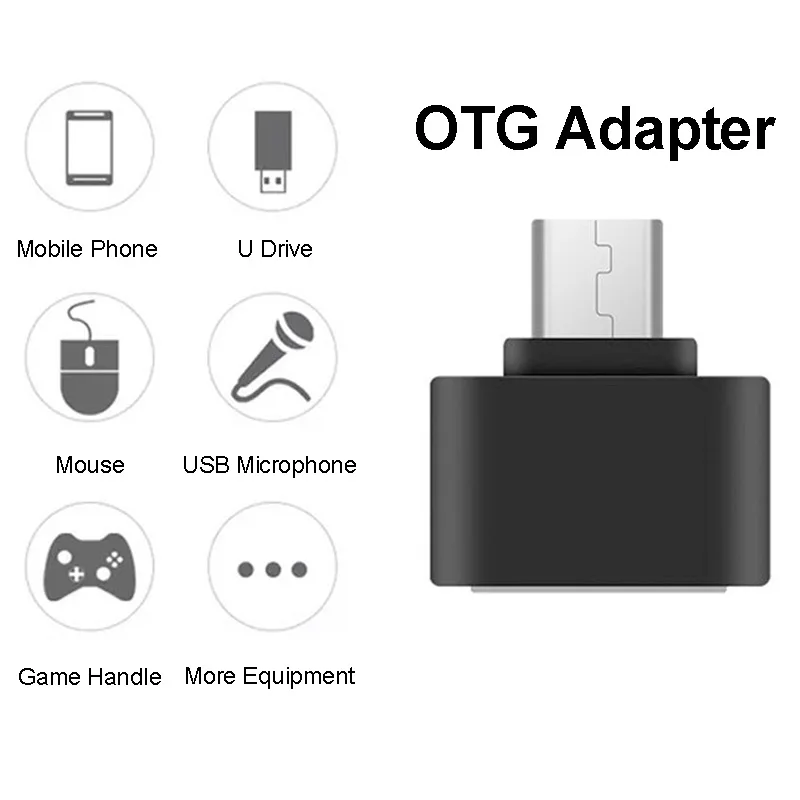 2 шт. адаптер Type C USB к 0 OTG разъем Micro аксессуары для смартфонов клавиатура диск флеш
