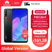 Global version Huawei P40 Lite E Smartphone 4 + 64 GB triple camera 48 MP AI Cameras 6.39" FHD Screen Kirin 710 Octa Core