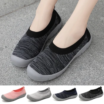 

Women Sneakers Breathable Slip on Casual Shoes Socks Walking Shoes Plus Size 35-42