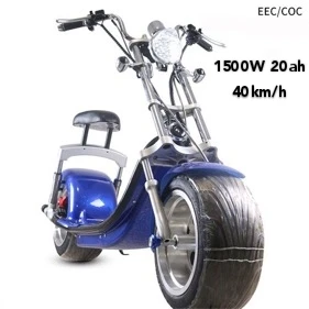 Citycoco EEC утвержден с COC сертификатом Ретро стиль электрический скутер Европа Homologation Европейский склад - Цвет: Blue 1500W 20AH