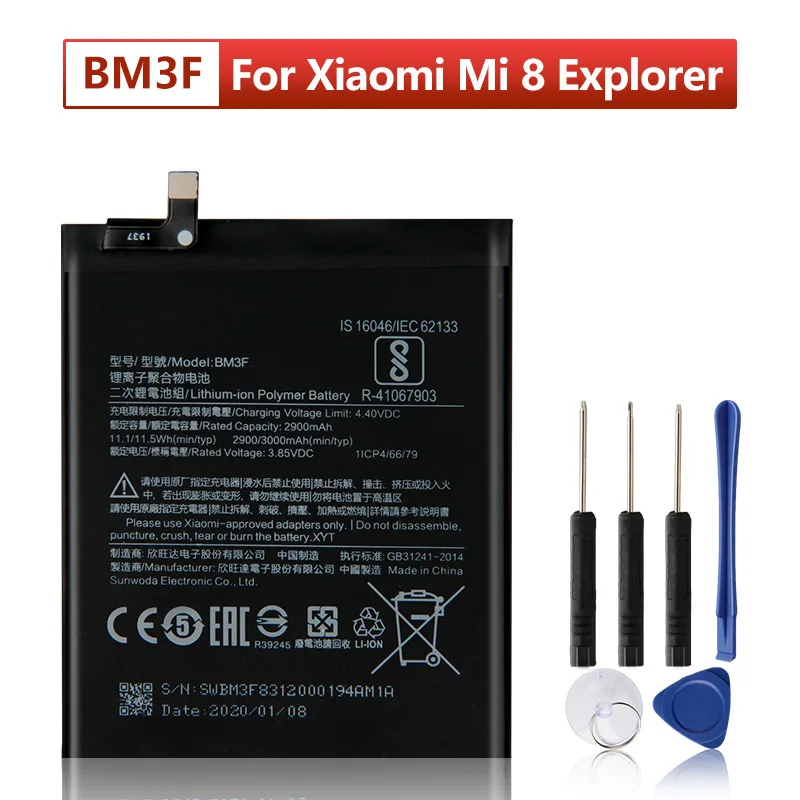 Bm3f Replacement Phone Battery For Xiaomi Mi8 Explorer Edition Mi 8 Pro