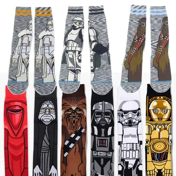 

Socks Star Wars Sock for Men High Quality Cotton Happy Socks Chewbacca CHEWIE Famous Movie Cartoon Skate Basketball Hemp Sock