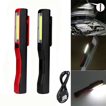 

Powerful Work Light COB LED Flashlight Magnetic Work Lamp USB Rechargeable Portable Mini Torch Inspection Light
