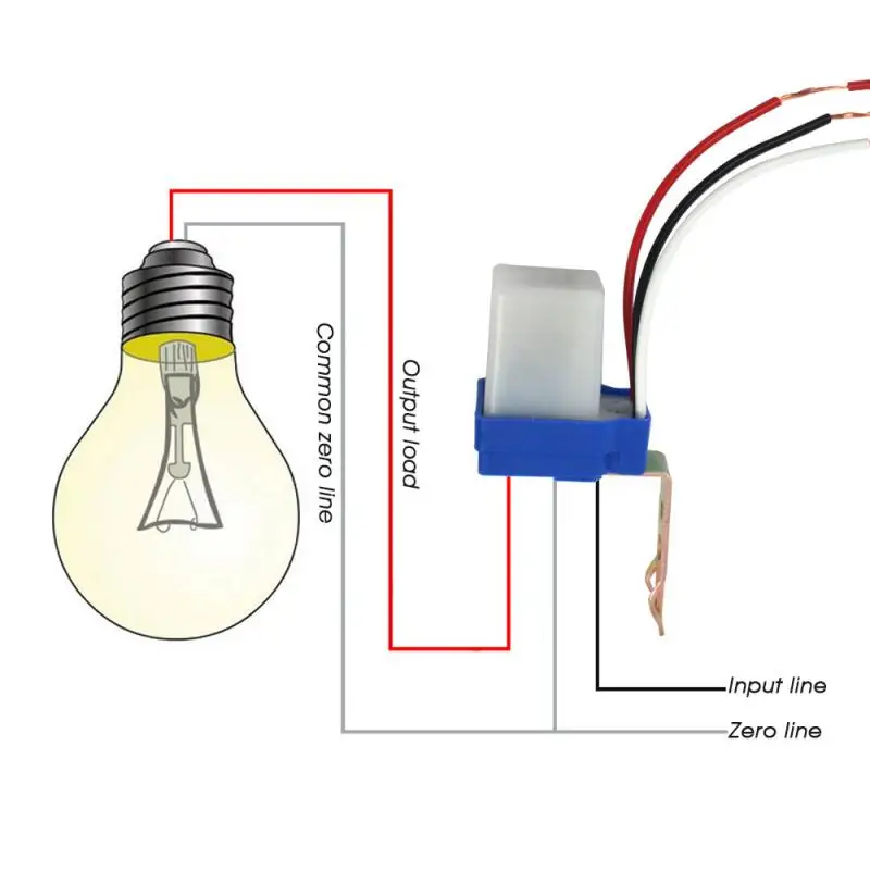 

Switch Automatic Auto On Off Photocell Light Switch DC AC 220V 110V 24V 12V 50-60Hz 10A Photo Control Photoswitch Sensor Switch