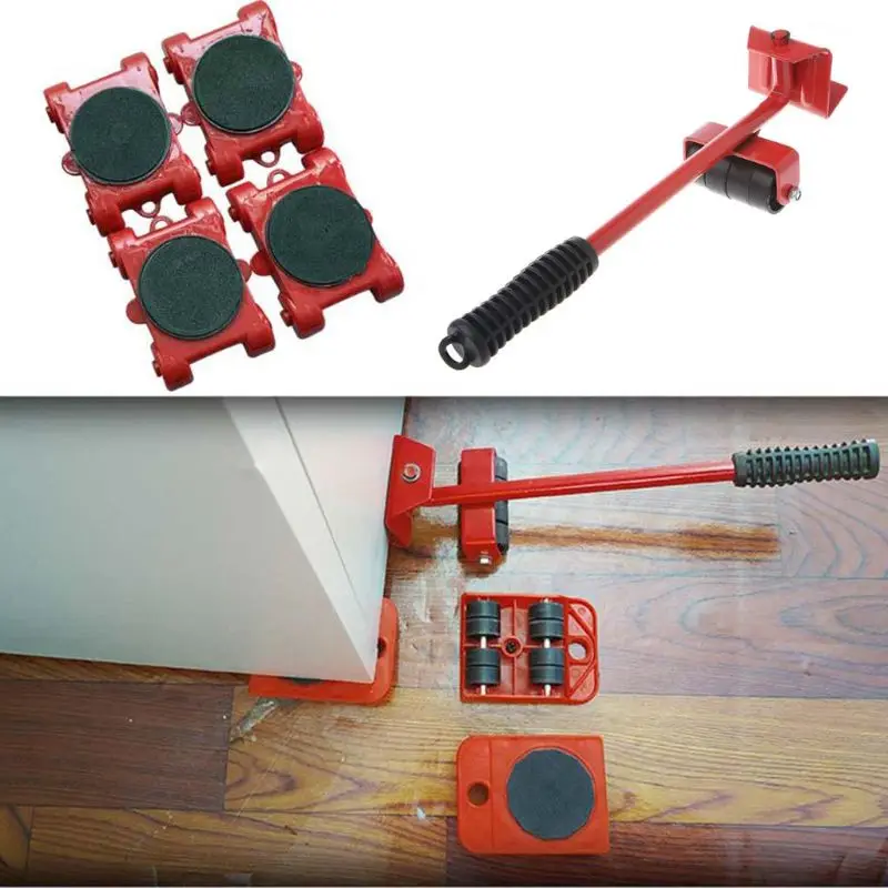 4pcs Moves Furniture Tool Transport Shifter Moving Wheel Slider Remover Roller Moving Tools Heavy Easily Lift Heavy Objects-4