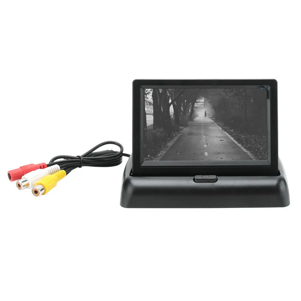 

XCCYG 4.3 inch Foldable Car Monitor TFT LCD Display Cameras Reverse Camera Parking System NTSC PAL Car Rearview