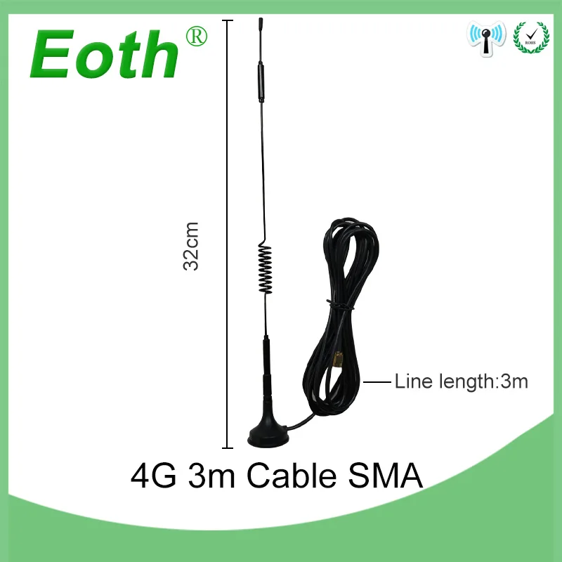 Антенна antena 4g Сотовый усилитель автомобиля para модем sma 3g hf телефон longo alcance сигнал маршрутизатор lte gsm Карро