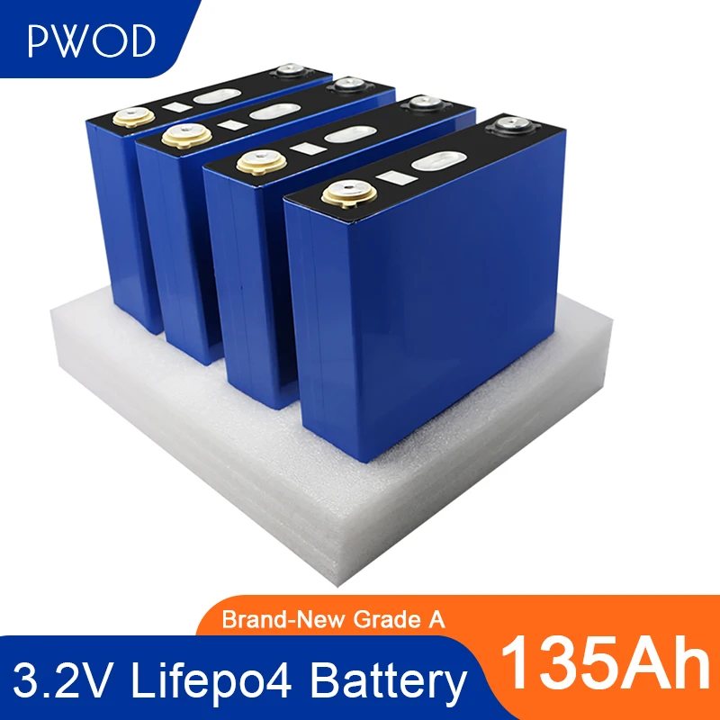 PWOD 16 шт. lifepo4 3 2 v 135Ah литиевая батарея литий-железо-фосфатный Аккумулятор для 48v