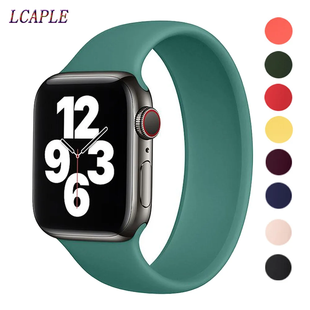 

Solo Loop for Apple Watch Band 44mm 40mm iWatch Band 38mm 42mm Silicone Scrunchie strap bracelet Apple watch serie 6 5 4 3 SE 44