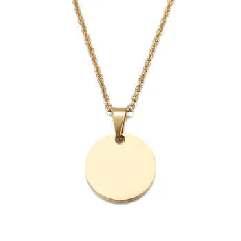 

12PC Gold Color Mini Disc Coin Colares Necklaces Pendants Lucky Charm Women Girls Circle Jewelry Choker Friendship Necklace Hot