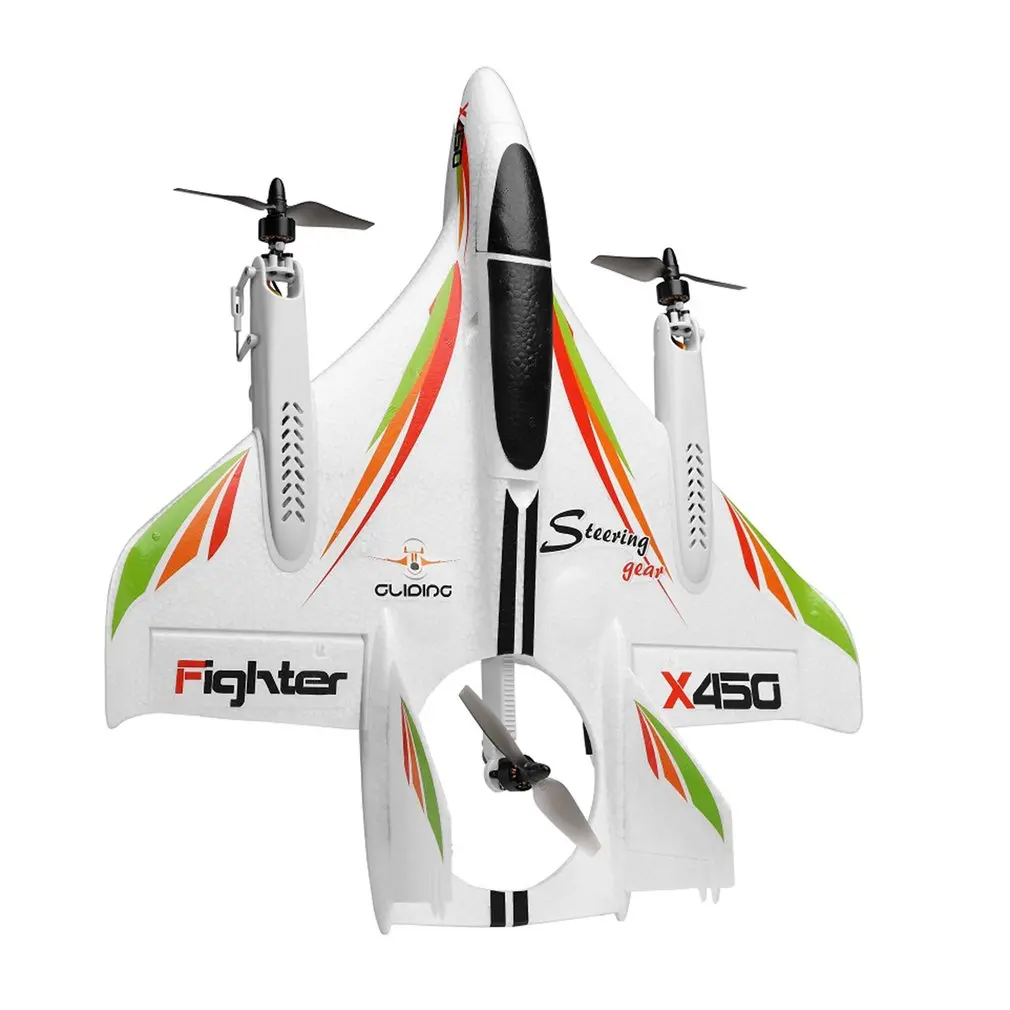 

XK X450 3D Aerobatic RC Airplane 6 Channels Remote Control Vertical Takeoff Landing Fixed Wing Plane Helicopter Toys Drone