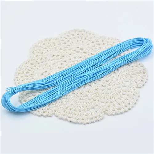 Sky blue 1 мм Красочные высокоэластичные ленты Линия Веревка Ювелирные браслеты бусины изготовление одежды бирка DIY ремесла поставка аксессуары 5 метров - Цвет: Sky blue