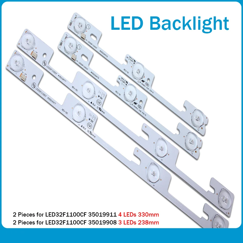 4 шт. (2X4 светодиода * 3 в + 2X3 В) новая Универсальная световая панель Konka LED32F1100cf 35018476