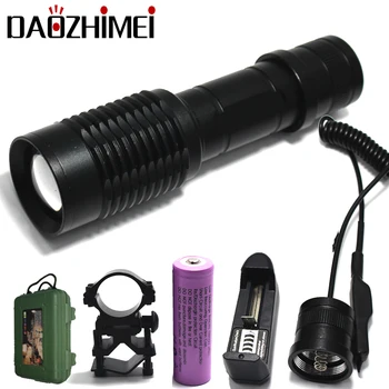 

1000LM XML T6+R5 LED Tactical Flashlight White/ Red/ Green /IR Night Vision18650 Lantern Zoomable Spot Flood Light Camping light