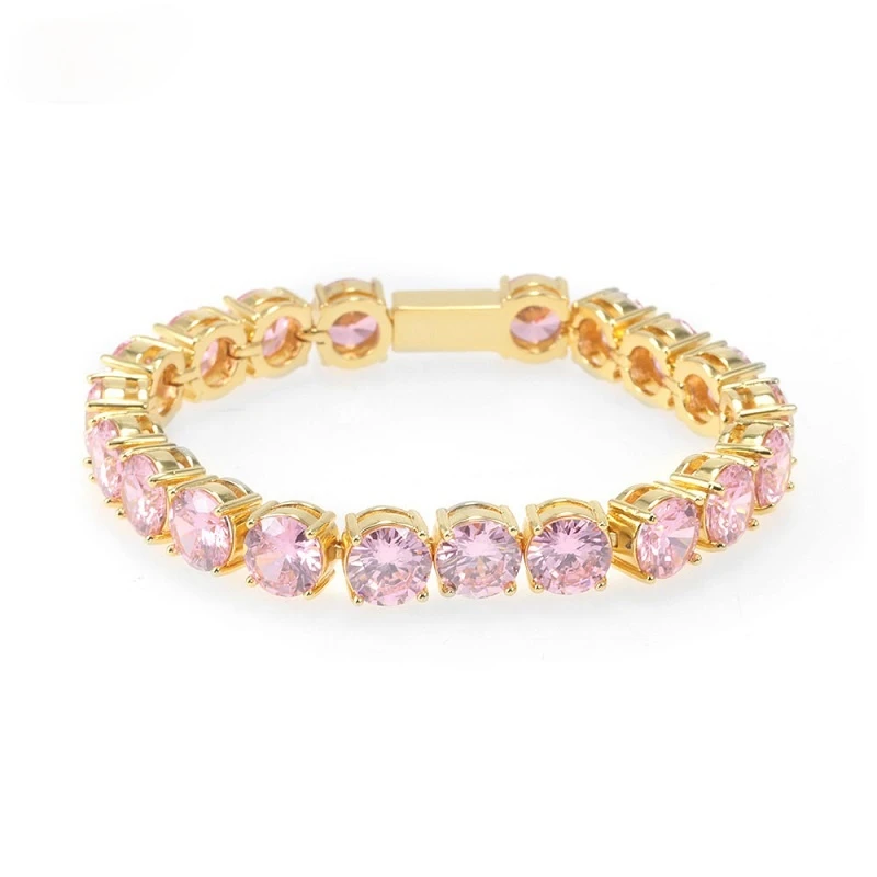 Tennis Chain Bracelet Multicolor Shiny Zircon Bracelet Elegant Trendy Women's Wedding Accessories Jewelry Anniversary Gift