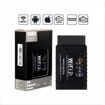 

V1.5 ELM327 Car WIFI OBD 2 OBD2 OBDII Scan Tool Foseal Scanner Adapter Check Engine Light Diagnostic Tool for iOS & Android 5