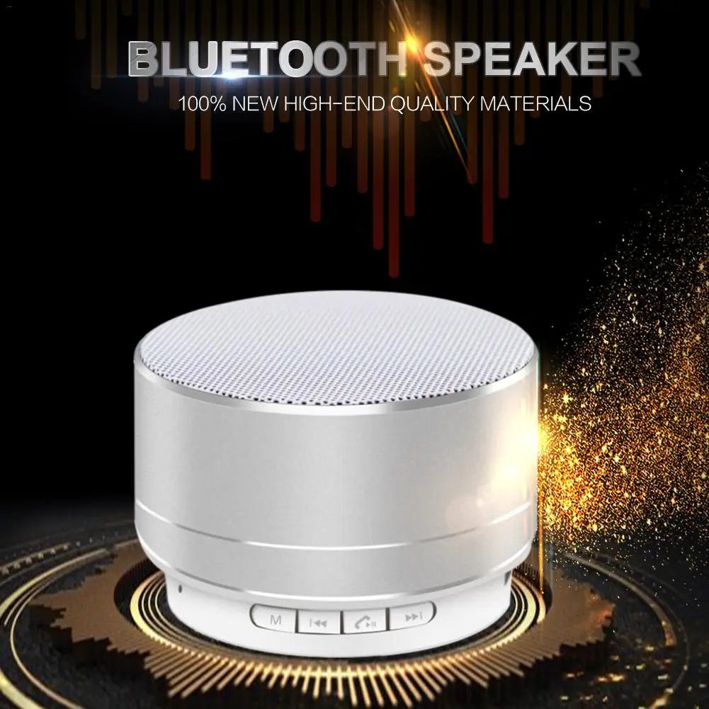 Светящийся беспроводной Bluetooth стерео, для мобильного телефона небольшой динамик из алюминиевого сплава Портативный bluetooth-динамик