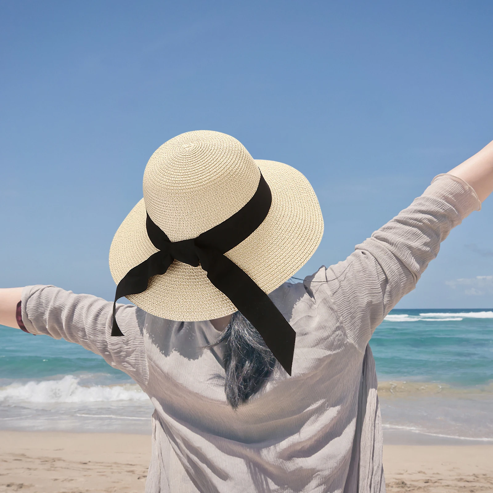 Cappello di paglia da donna cappelli da spiaggia pieghevoli da sole estivi  cappello da viaggio con protezione UV con cordino antivento visiera floscio  cappelli di paglia imballabili #20|Women's Sun Hats| - AliExpress