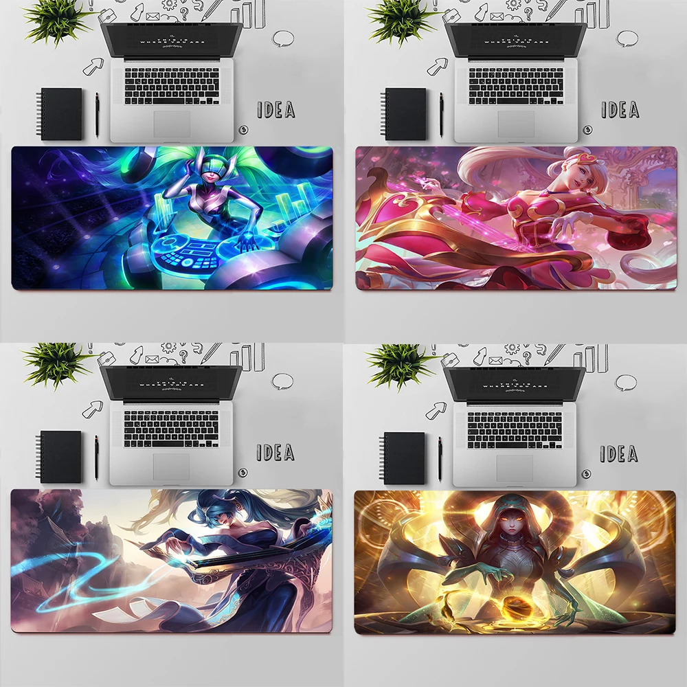 

League of Legends Sona Gaming Mouse Pad Large Mouse Pad PC Gamer Computer Mouse Mat Big Mousepad XXL Keyboard Desk Mat Mause Pad