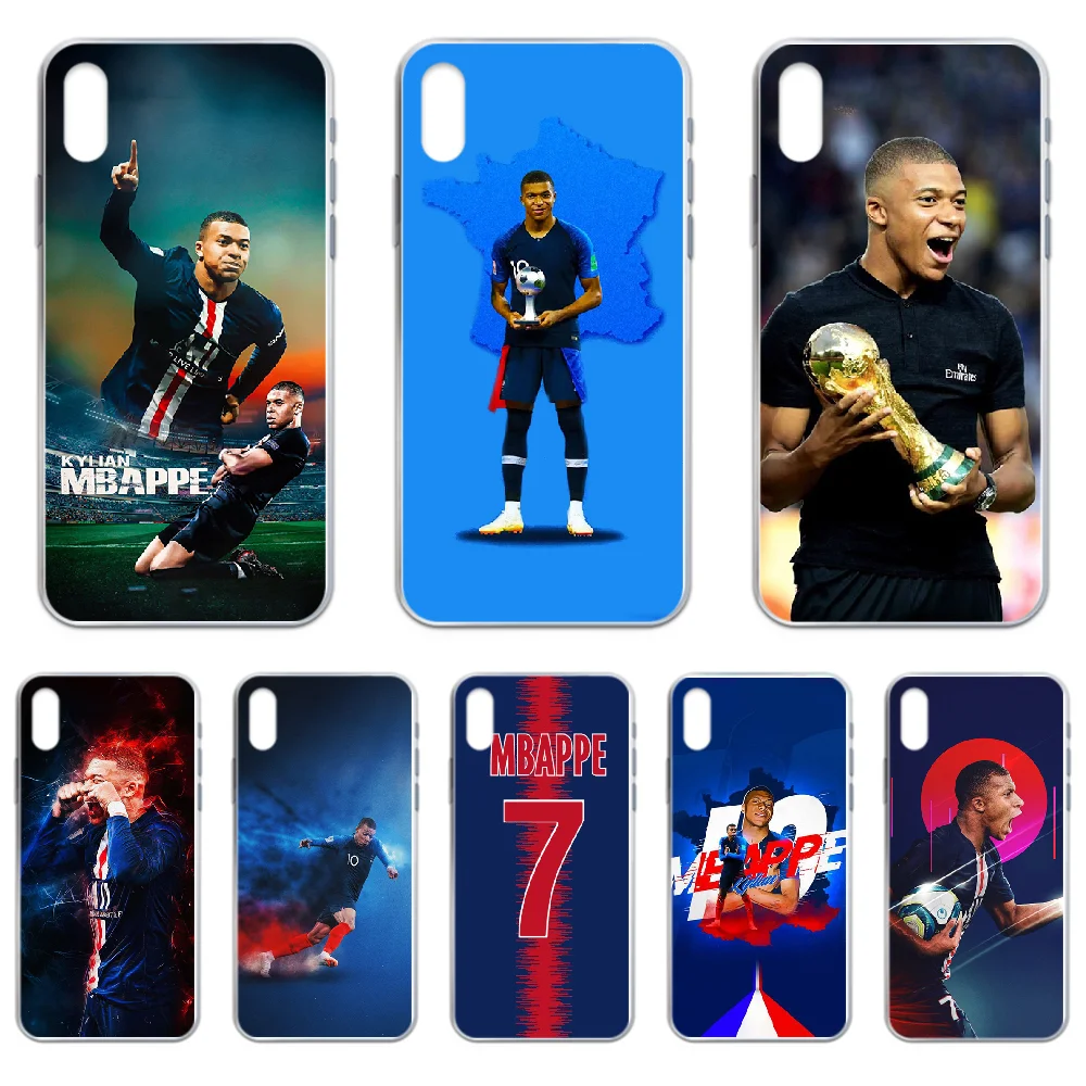 

Kylian Mbappe France football Phone Case cover For iphone 4 4S 5 5C 5S 6 6S PLUS 7 8 X XR XS 11 PRO SE 2020 MAX transparent