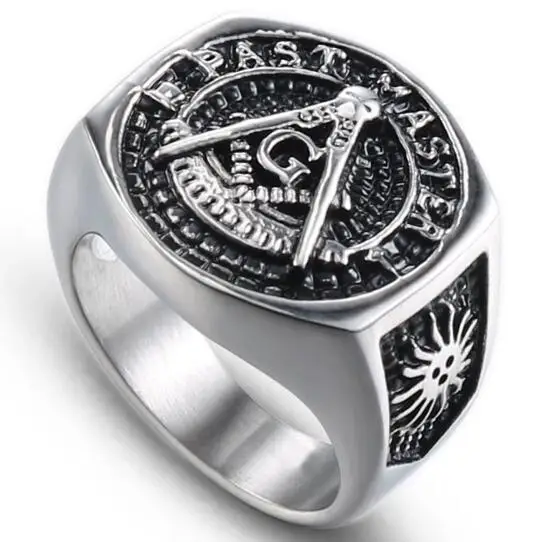 Мужское кольцо в стиле ретро из нержавеющей стали 10 шт./лот|freemason ring|mason ringfashion rings |