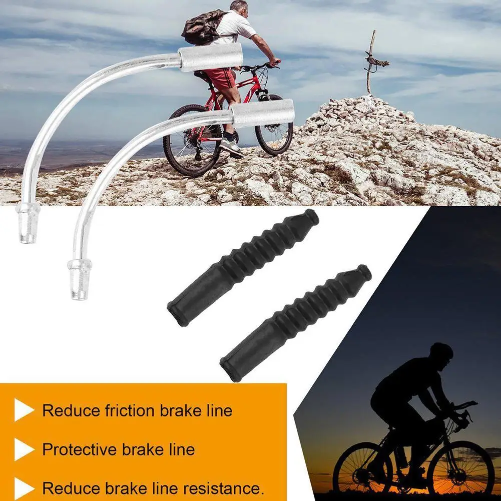 2 комплекта/пара MTB горный велосипед аксессуары для велосипеда V тормоз Лапша кабель руководство сгибающаяся брошь труба пластиковый рукав защитный изоляционный элемент Ho