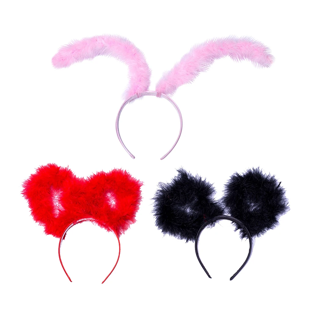 Dog Puppy Ears Hair Band Party Dress Up Headwear Nightclubs Costume