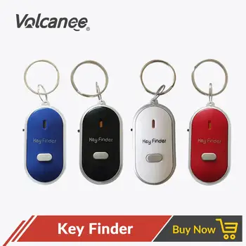 

LED Whistle Key Finder Flashing Beeping Sound Control Alarm Anti-Lost Keyfinder Locator Tracker with Keyring