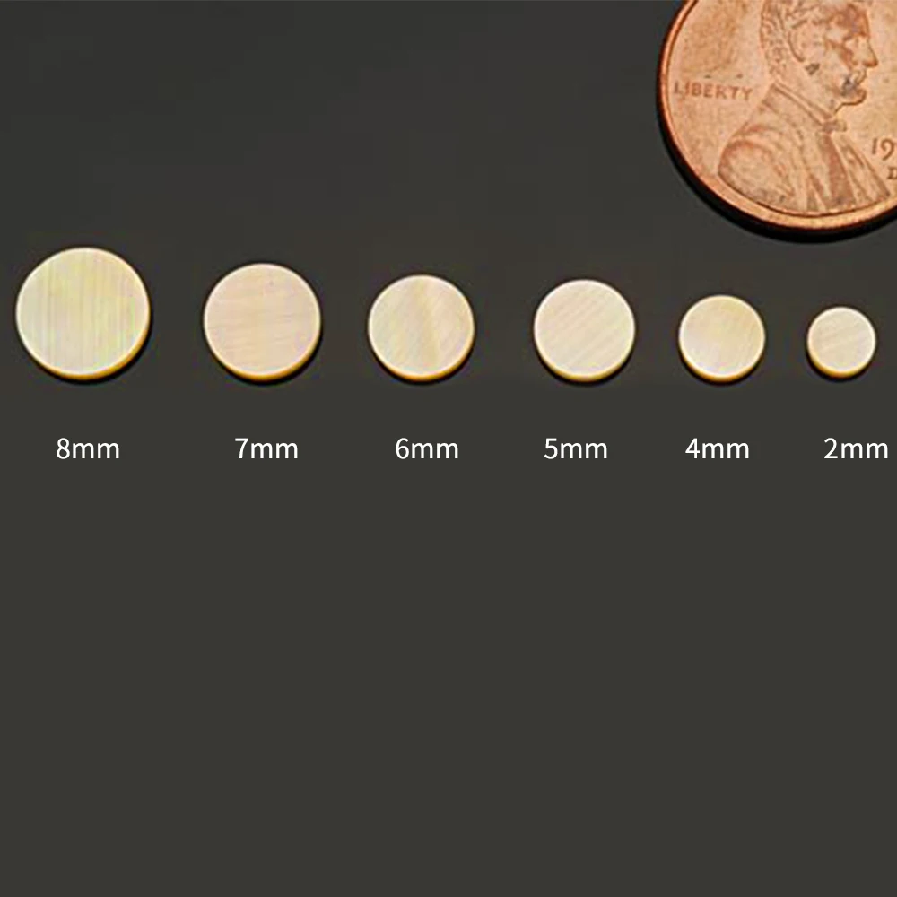 50PCS shell PAUA MOP MOTHER OF PEARL Inlay yellow Dots 3mm For Guitar Ukulele Fingerboard fretboard Luthier