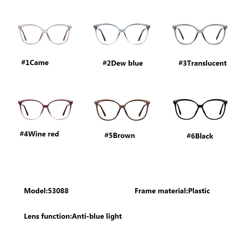 best blue light blocking glasses 53088 For Lady Sexy Oversized Cat Eye Glasses Frames Women Fashion Computer Eyeglasses glasses to protect eyes from screen