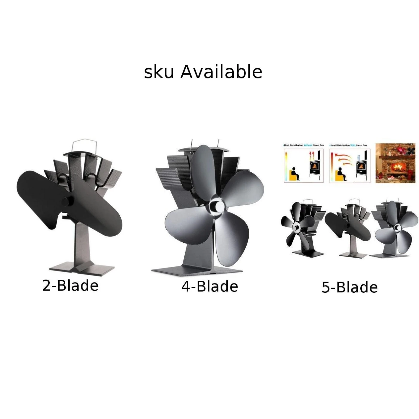 

2/4/5-Blades Anodized Aluminum Stove Fan Burner Fireplace Accessory Home Anodized Aluminium for home diy tools parts 2019 new