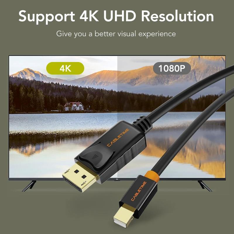 Mini Display Port to Cable mini dp Thunderbolt DP 4K кабель для Macbook Surface Pro N024|mini display port|display portdisplay port |