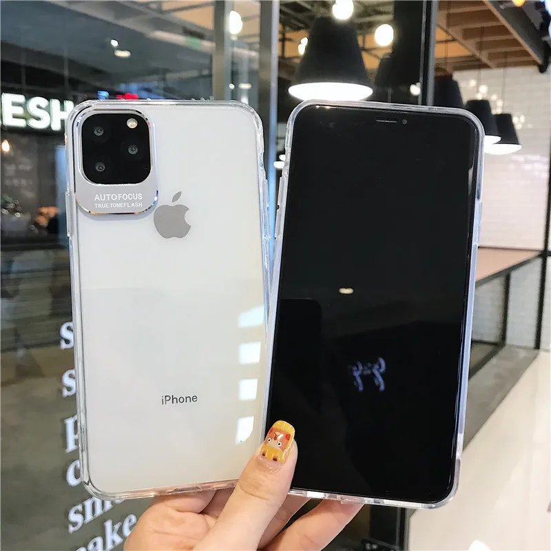 Прозрачный чехол-рамка для iPhone 11 Pro MAX 7 8 6 6S Plus, силиконовый прозрачный чехол из ТПУ для iPhone x XS MAX XR, задняя крышка