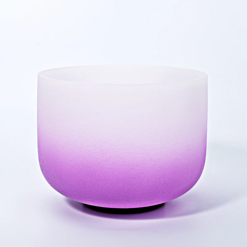 CVNC 1PC 10 Inch Chakra Third Eye Crown Root Sacral Solar Heart Throat Frosted Quartz Crystal Singing Bowl Meditation - Цвет: 440Hz Note B