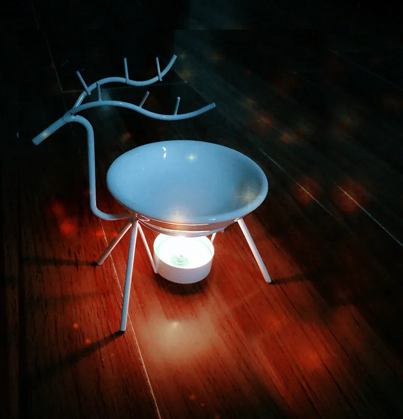 Wholesale Creative New Products Happiness Deer Iron Art Incense Holder jing you lu Iron Art Candlestick Indoor Aromatic