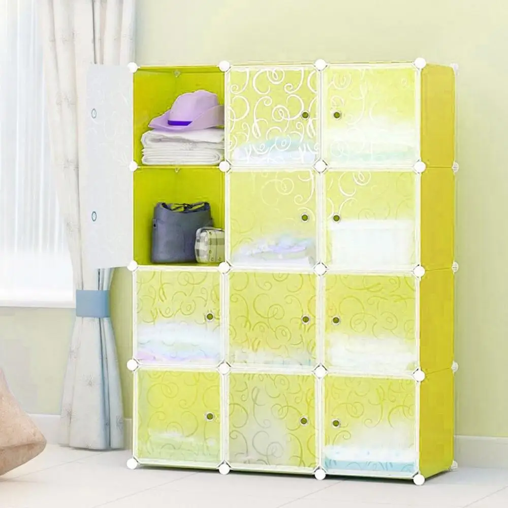 

12 Grids Simple Resin Storage Box Cabinet DIY Extra Large Eco-Friendly Wardrobe Closet Organizer Clothes Holder
