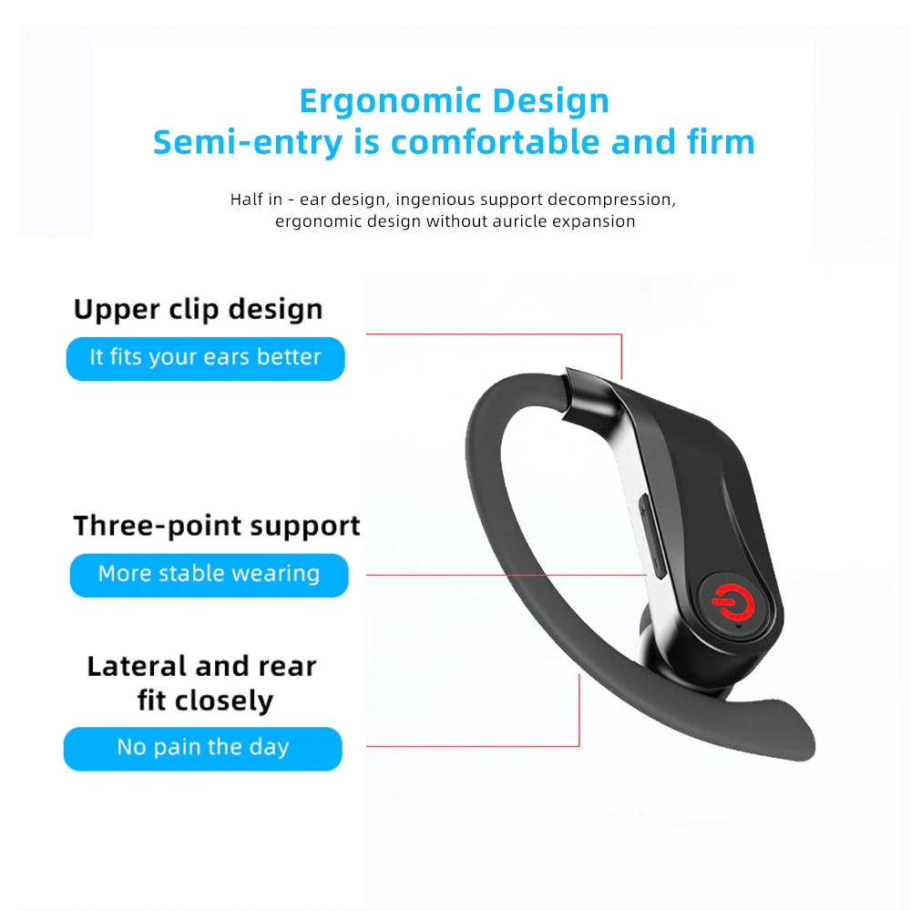 kebidu TWS Wireless Earphone Earbuds LED Display Bluetooth V5.0 Headsets with Mic For iPhone Huawei Samsung